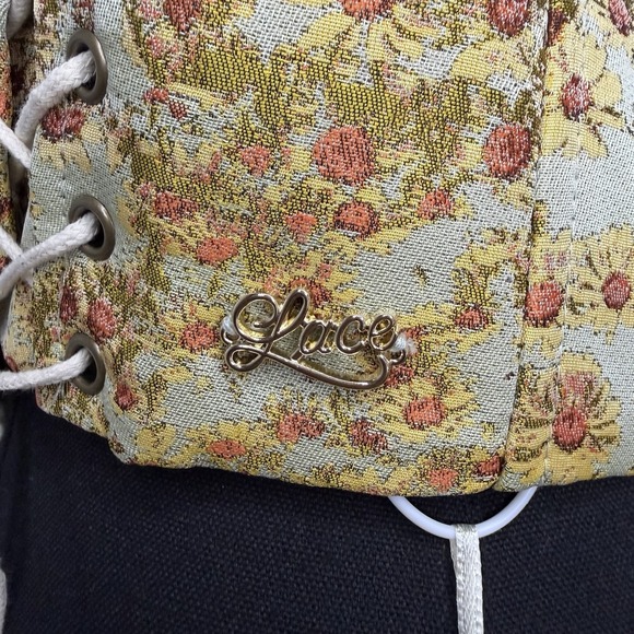 NWT Lacemade Van Gogh Sunflower Corset Top M Victorian Cottage Bridgerton Boho - Picture 4 of 11
